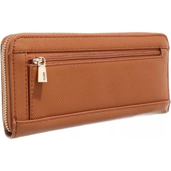 New Guess Women's Laurel Zipper Wallet - Large Wristlet Clutch - Brown - Picture 4 of 8